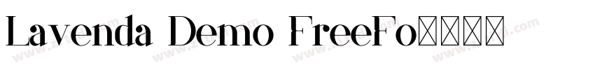 Lavenda Demo FreeFo字体转换